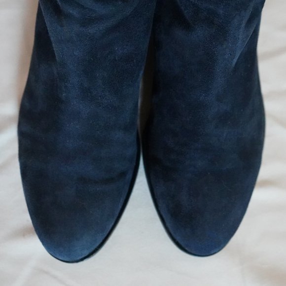Browns Couture Suede Over-the-knee Boots in Navy - Picture 5 of 11